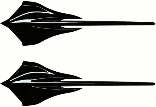Vista 7 de Set de par de emblemas de tiburón Stingray Mako, insignias de pez de coche para pared, repuesto para Corvette C8 2020-2022 84316259 (cromado)