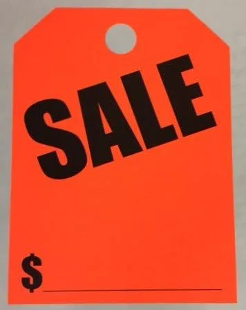 Vista 4 de Señales de venta 50 unidades por paquete para colgar en el espejo retrovisor (verde fluorescente) (A34)