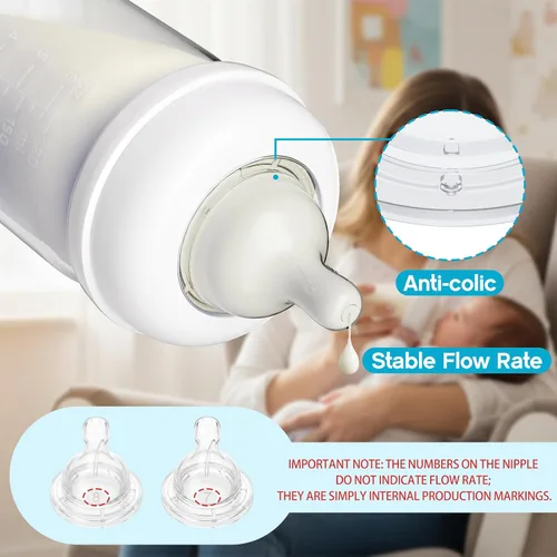 Vista 5 de Boquilla de silicona de repuesto para biberones anticólicos Philips Avent, tamaño 1, 3.3 ft+, flujo lento, 6
