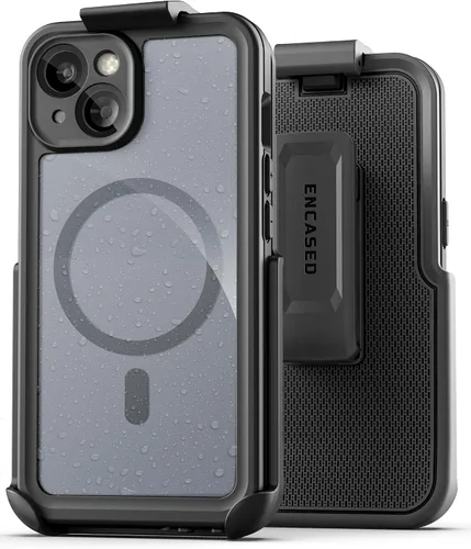 Vista 9 de Funda impermeable con clip para cinturón Encased para iPhone 14 (compatible con MagSafe)