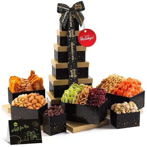 Vista 10 de NUT CRAVINGS - Cesta de regalo de frutas secas y nueces mixtas