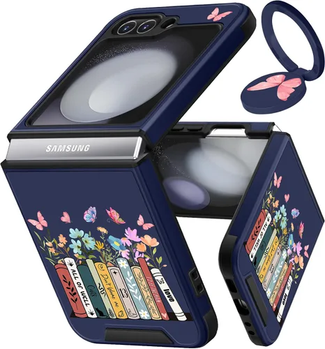 Vista 190 de Funermei para Samsung Galaxy Z Flip 4 Funda - Funda de Teléfono Bonita para Mujeres y Niñas con Mariposas Bonita Estética Femenina Diseño