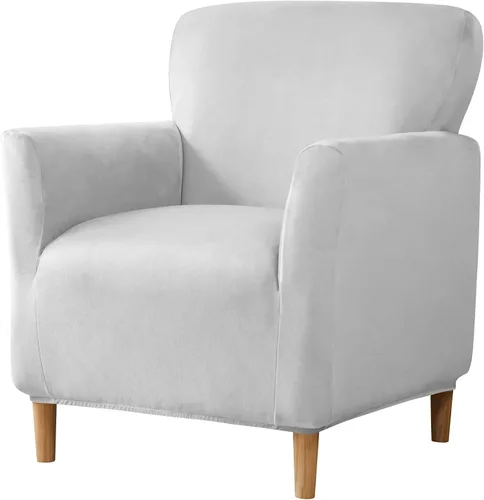 Vista 17 de LiveGo - Funda elástica para sillón de mediados de siglo moderno de 1 pieza, fundas de acento de jacquard para silla con brazos, fundas impermeables