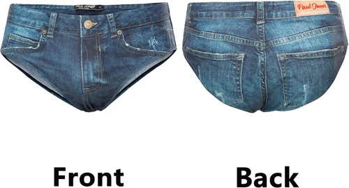 Vista 5 de PJ Paul JONES - Traje de baño estampado estilo briefs para hombre con cordón en la cintura