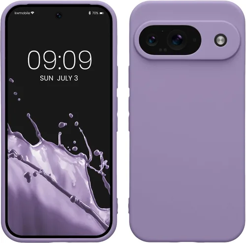 Vista 174 de kwmobile Funda compatible con Google Pixel 9 - Funda protectora delgada de TPU para teléfono - Acabado mate suave - Piedra antigua