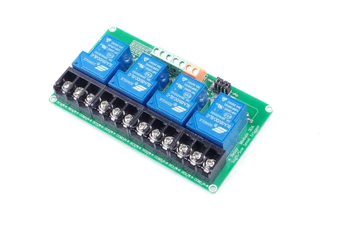 Vista 6 de Módulo de relé de 4 canales CC de 5 V de alto nivel de activación de optoacoplador carga de aislamiento 30 A CC 30 V / CA 250 V para control