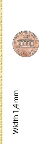 Vista 8 de LIFETIME JEWELRY Collar de cadena serpentina de 0.055in para mujeres y hombres, chapado en oro de 24 quilates, Chapado en oro, No es una piedra