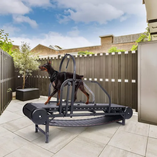 Vista 10 de Non-Motorized Dog Treadmill for Large/Medium Dogs with Pedometer, Wide Running Slatmill, Self-Powered with Brake, 5-Level Incline, Heavy Duty