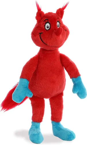 Vista 4 de Aurora® Whimsical Dr. Seuss™ Fox in Socks - Peluche con licencia oficial para juegos imaginativos, perfecto para niños y adultos, color rojo, 12