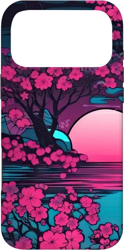 Vista 22 de Synthwave Cherry Blossoms Case for iPhone 17
