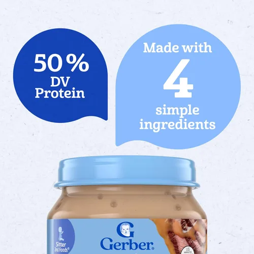 Vista 5 de Gerber Alimento para bebés de carne de res y salsa, 2.5 onzas, paquete de 10