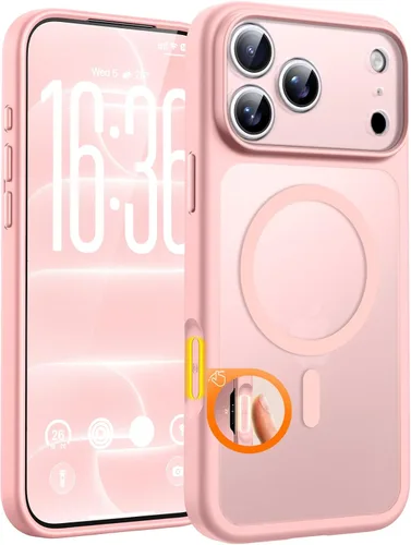 Vista 509 de TOCOL Funda magnética 3 en 1 para iPhone 15 Pro, mejorada [protección completa de cámara] con 2 protectores de pantalla, compatible con MagSafe Gris
