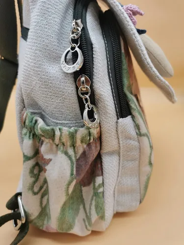 Vista 75 de HUANGGUOSHU Mochila de algodón tejida de algodón bohemio con bordado de lona estilo bohemio con múltiples bolsillos retro linda mochila cartera