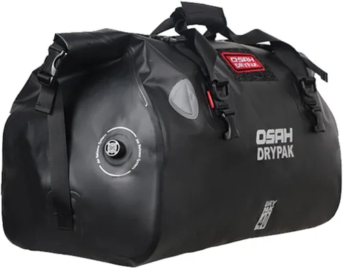 Vista 13 de Bolsa de lona impermeable y maleta - Bolsa seca para motocicleta, bolsas de sillín con cierre enrollable, gran espacio de almacenamiento, para Negro