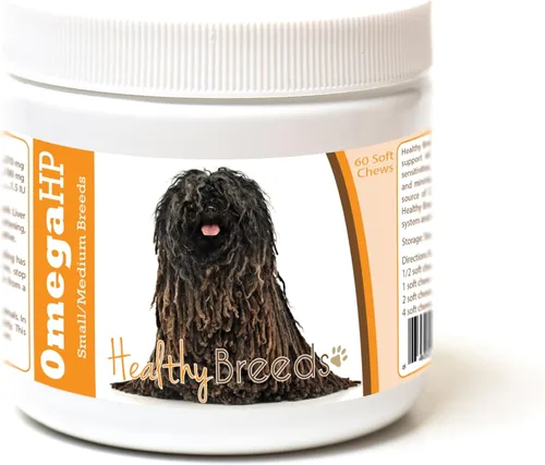 Vista 78 de Healthy Breeds Affenpinscher Omega HP - Masticables suaves para piel y pelaje, 60