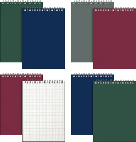 Vista 30 de Engrowtic Paquete de 1 bloc de notas en espiral de papel cuadriculado A5, bloc de notas encuadernado con alambre, bloc de notas de cuadrícula