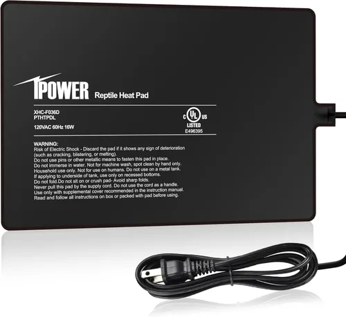 Vista 21 de iPower Almohadilla de Calor para Reptiles de 6 x 8 Pulgadas, 8 W, Calentador de Terrario Debajo del Tanque, Alfombrilla Calefactora para Tortuga