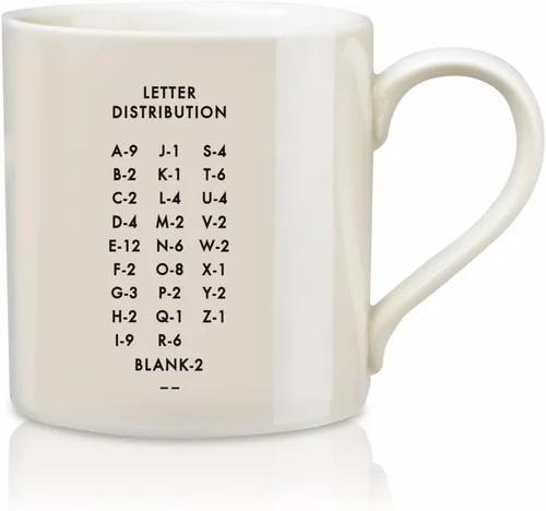 Vista 2 de SCRABBLE Taza de café con azulejos de cerámica vintage con letra "Y