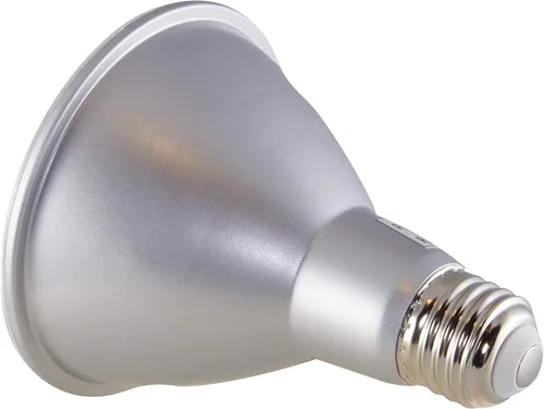 Vista 2 de Satco Lighting PAR30 - Bombillas LED regulables de 12.5 W, de cuello largo, luz blanca cálida de 2700 K, ángulo de haz de 40 grados, base media