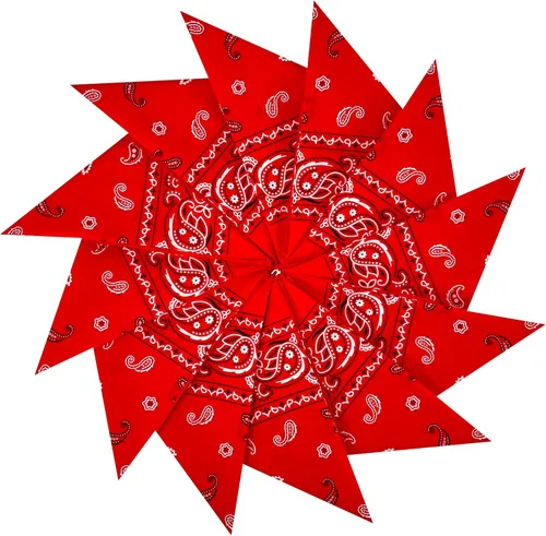 Vista 14 de Junvena Bandanas de algodón, 12 paquetes de 22 x 22 pulgadas, pañuelo unisex impreso de doble cara