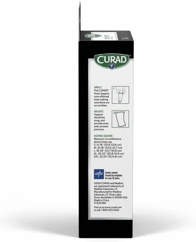 Vista 3 de CURAD Soporte de Rodilla para Hombres y Mujeres, Elástico, de Ponerse por Encima, Rodillera para Dolor de Rodilla al Correr, Rodillera Deportiva