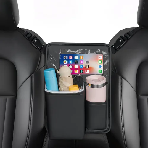 Vista 19 de FLORICH Organizador de Almacenamiento para Coche Entre Asientos, Organizador de Asiento de Cuero con Soporte para Bolso Entre Asientos, Consolas