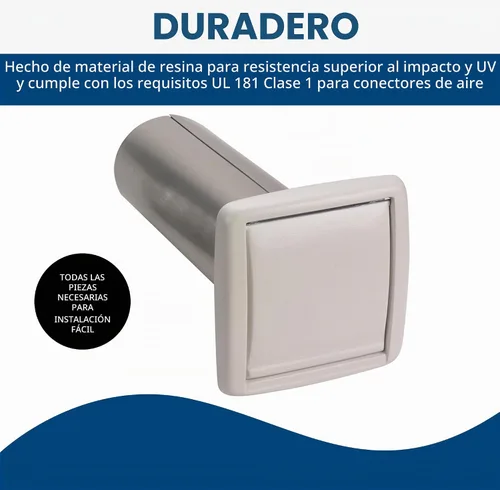 Vista 6 de Broan-NuTone WVK2A - Kit de conductos de pared flexible para ventiladores de ventilación, kit de conductos de 9 piezas, 4 pulgadas