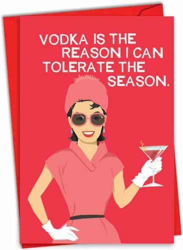 Vista 15 de NobleWorks - Divertida tarjeta navideña para adultos para mujeres - Tarjeta de felicitación festiva con humor directo, tarjeta de felicitación