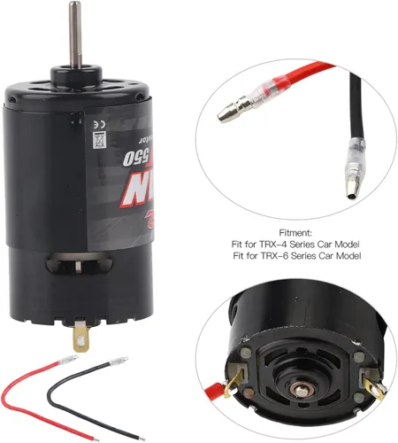 Vista 3 de POCREATION Motor cepillado, 12T, 21T, 29T, 35T, 550, rodamiento de bolas de alta precisión, motor cepillado a control remoto, bobinado multipolo