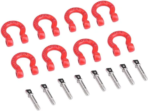 Vista 7 de HERCHR Gancho de remolque RC, 8 piezas de metal RC con hebilla de remolque con hebilla de remolque, grillete de bloqueo de enganche, accesorios