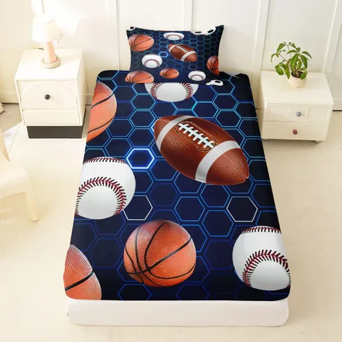 Vista 35 de Sábana bajera de galaxia tamaño individual, juego de ropa de cama con purpurina degradado para niños, niñas, niños y mujeres, decoración