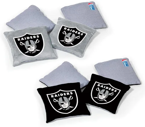 Vista 28 de Wild Sports - Bolsas de frijoles de doble cara de fútbol americano profesional de la NFL, 8 unidades, bolsas de lanzamiento de primera calidad
