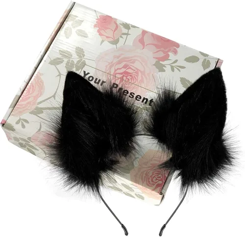 Vista 5 de Fox Tail - Diademas de orejas, guantes de garras y cinturones de colita de diferentes animales para fiestas de disfraces, fiestas de Haloween