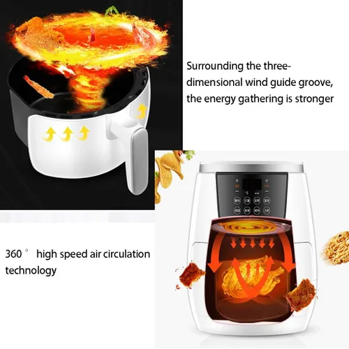 Vista 4 de Freidora de aire eléctrica Emeril, freidora de aire multifuncional para el hogar, freidora de aire sin aceite de gran capacidad, freidora eléctrica