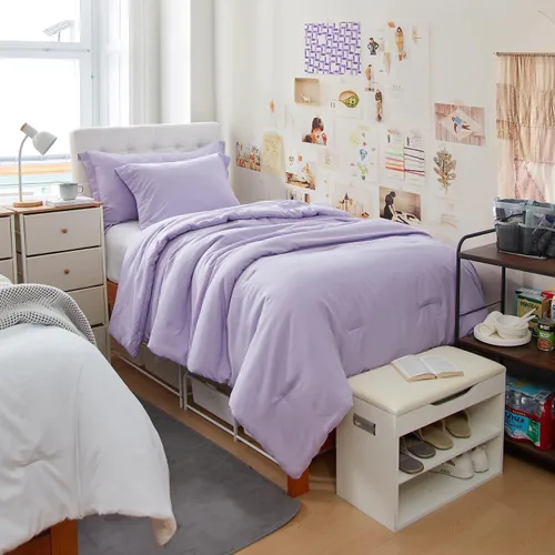Vista 10 de Dorm Haul® Cozy College - Juego de edredón para cama individual XL, color gris Antártida