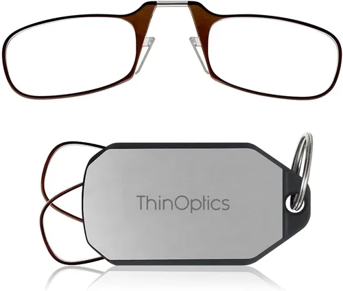 Vista 14 de Always With You by ThinOptics Classic Keychain Reading Glasses Funda negra/marcos negros