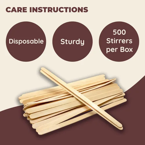Vista 5 de Fill 'n Brew Agitadores de madera para café, té y bebidas (5.5 "de longitud, 500 unidades): 1 caja/500 palitos para remover