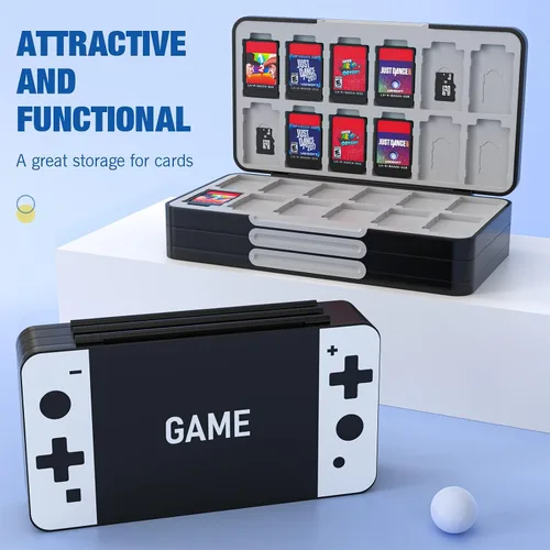 Vista 6 de MoKo Funda de 72 tarjetas de juego compatible con Nintendo Switch OLED 2021SwitchSwitch Lite, funda de soporte para juegos Switch para tarjetas