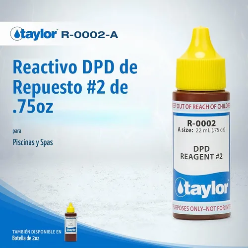 Vista 2 de Taylor R-0002-A Reactivo #2 Cloro/Bromo DPD 0.75 onzas