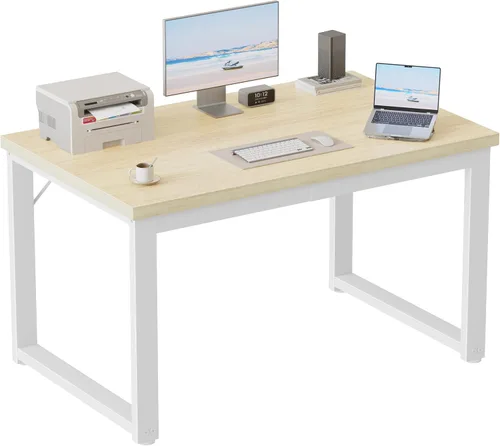 Vista 40 de Mericonia Escritorio para computadora, escritorio de juegos para espacios pequeños, mesa de estilo moderno y simple para oficina en casa, mesa