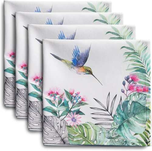 Vista 48 de Maison d' Hermine Juego de 4 servilletas de tela 100% algodón, suaves y duraderas, servilletas cuadradas reutilizables para uso diario, lavables