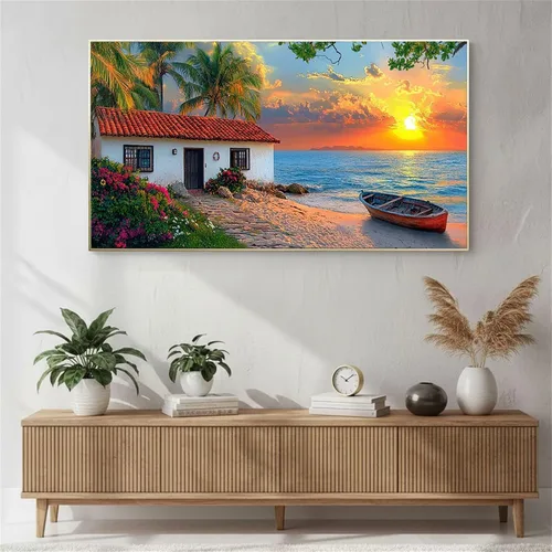 Vista 3 de Beach Cabin Diamond Painting Kits for Adults Beginners, 5D Full Drill Diamond Art Kits Gem Art for Home Wall Decor, Rhinestone Embroidery Crafts