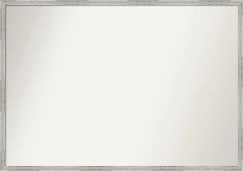 Vista 218 de Amanti Art Espejo de baño blanco para sobre el fregadero, 22 x 45 pulgadas, espejo de tocador rectangular blanco Lucie, marco de madera moderno