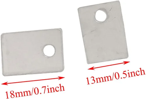 Vista 2 de 100pcs TO-220 Natural Transparente Forma Rectángulo Mica Aislador Hoja con Agujero 0.709 inx0.512 inx0.005 in