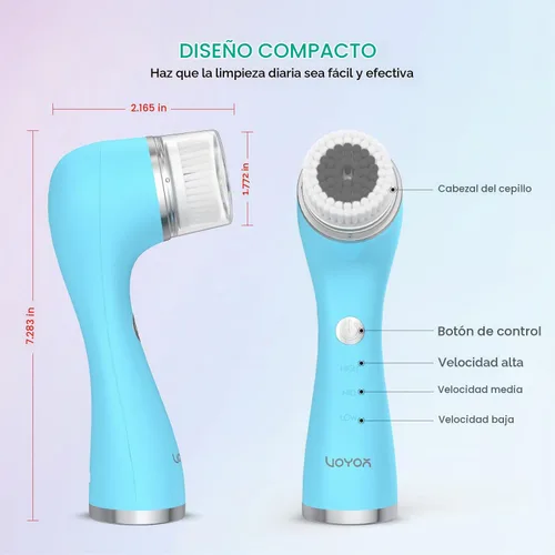Vista 6 de VOYOR Cepillo de limpieza facial, juego de limpiador facial giratorio