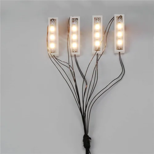 Vista 7 de BrickBling 1 paquete de luces LED azules 4 en 1, luz LED alimentada por USB, compatible con ladrillos Lego
