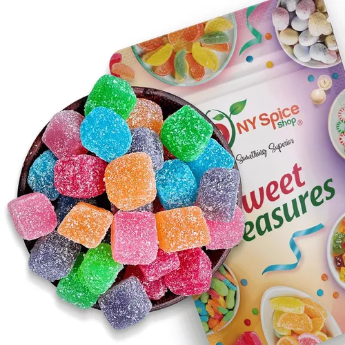 Vista 25 de NY Spice Shop Rebanadas de fruta de manzana – 1 libra de sabor cítrico masticable de gelatina de fruta de caramelo – Manzanas en rodajas a