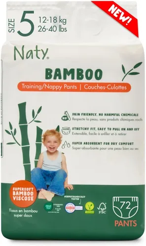 Vista 7 de Naty - Pantalones de entrenamiento de viscosa de bambú, ropa interior de entrenamiento para ir al baño, dominadas, ecológicos, suaves como la seda