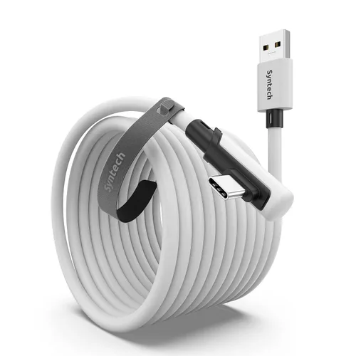 Vista 10 de Syntech Link Cable 10 FT Compatible with Oculus/Meta Quest 3/Meta Quest 3S, Quest2/Pro/Pico 4/Ultra Accessories and PC/SteamVR, High Speed PC Data
