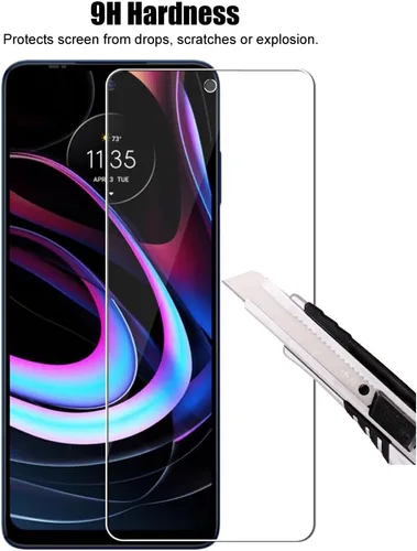 Vista 5 de (3+3 para Motorola Edge 2021 / Edge 5G UW 2021 (paquete de 3) Protector de pantalla de vidrio templado y (3 unidades) protector de lente de cámara